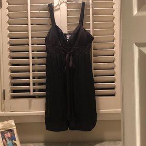 Aggie Black Silky Dress